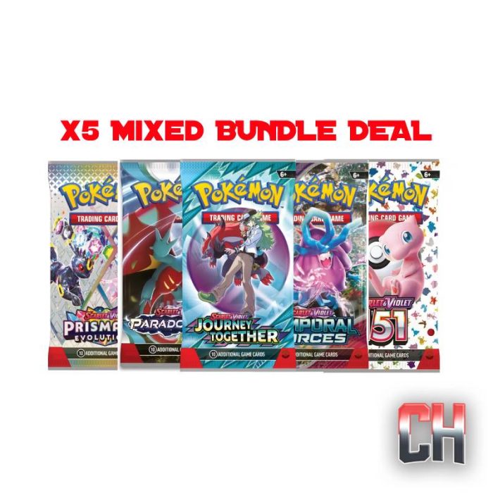 Pokemon S&V Booster Pack Mixed Bundle Deal x5