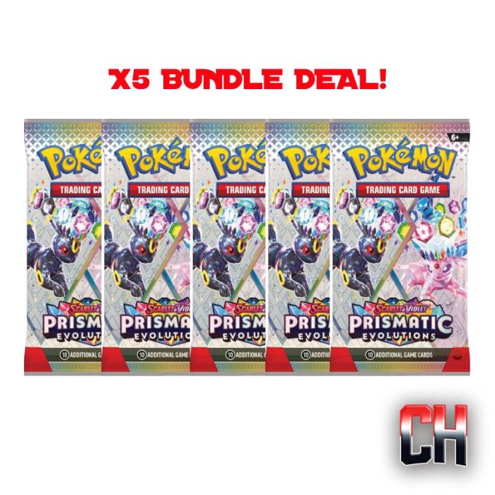 Pokemon Prismatic Evolutions Booster Pack - x5 Bundle Deal