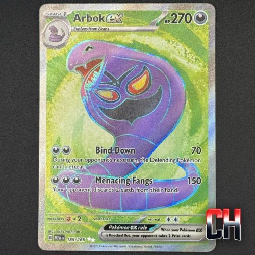 Arbok ex Ultra Rare S&V 151 #185 - Ungraded Raw Single NEAR MT/MT - SKU:CHC009