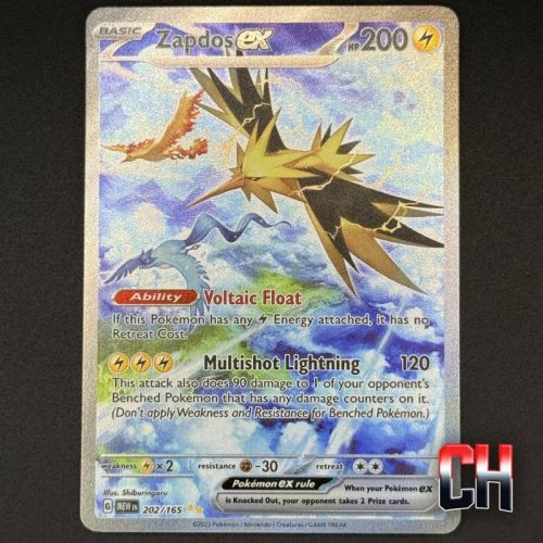 Zapdos ex Secret Illustration Rare S&V 151 #202 - Ungraded Raw Single - NEAR MT/MT - SKU:CHC026