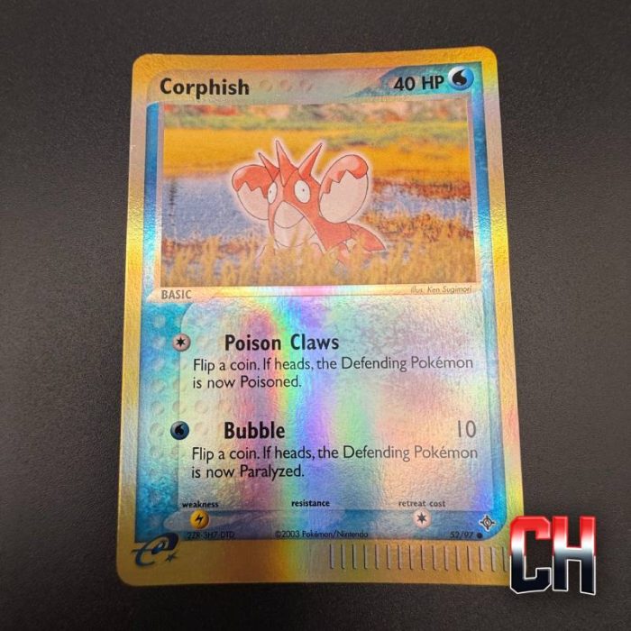 Corphish #52 - Reverse Holo - EX Dragon - Ungraded Single - NM - CHC034