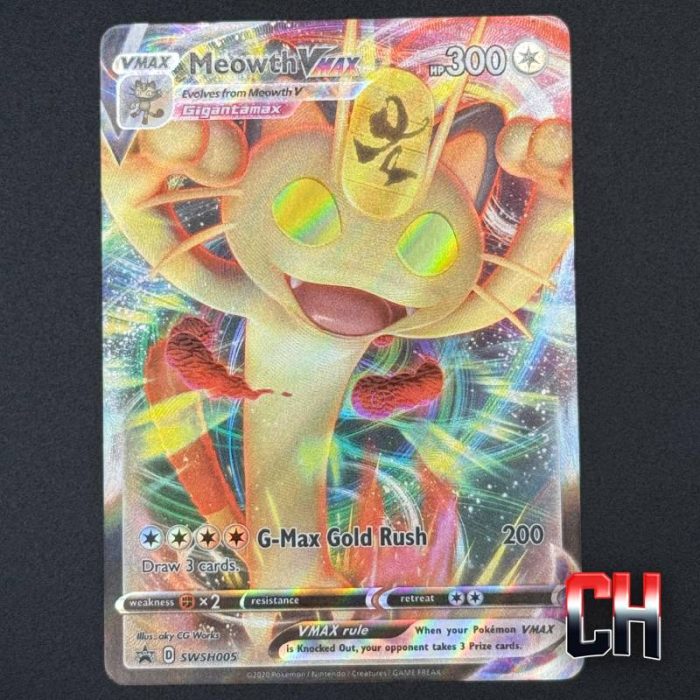 Meowth VMAX SWSH005 Black Star Promo - Ungraded Single Near Mint - CHC054