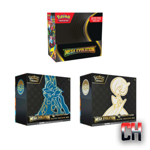Mega Evolution *BUNDLE* x2 Pokemon Center Stamped ETBs + Enhanced Booster Box